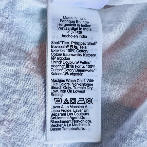 J. Crew Multicolor Tropical Leaf Print Maxi Dress with Back Tie and Pockets - Picture 9 of 9